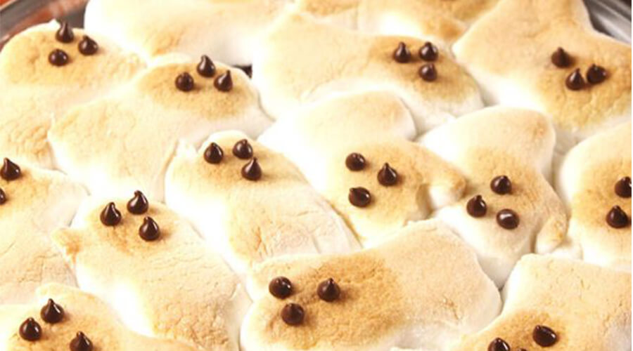 ghost smores in tray