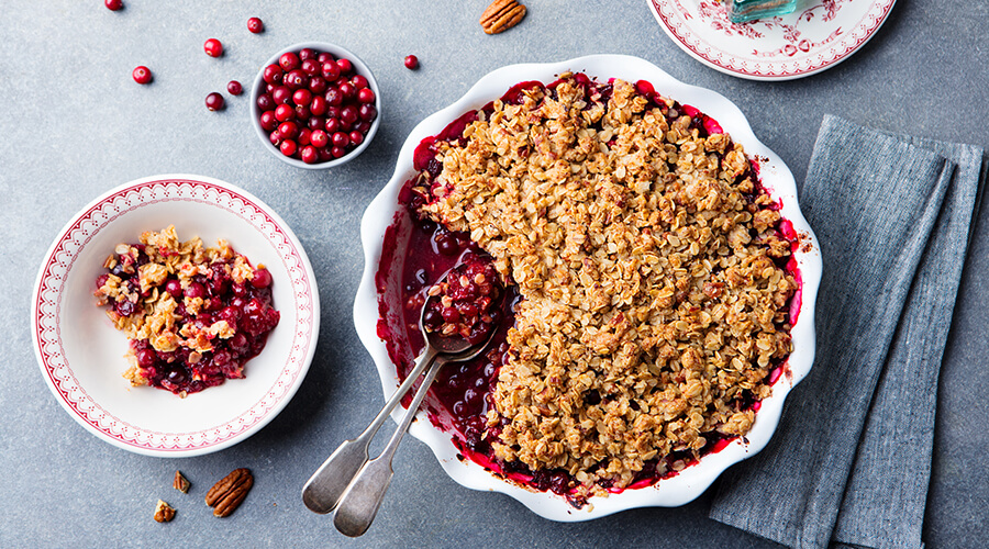 mixed berry crumble