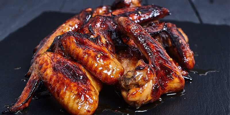 Honey glazed chicken wings